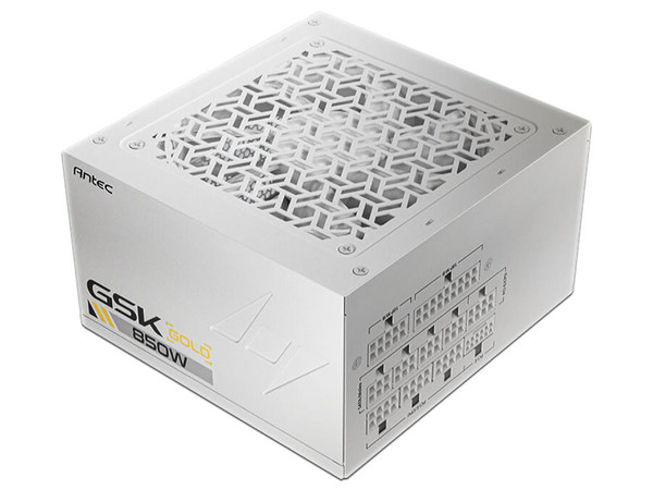 Fuente de Poder Antec GSK850 V2 de 850W, ATX Full Modular, Hibrido, 80 PLUS Gold, Color Blanco.