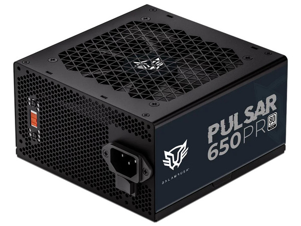 Fuente de poder Balam Rush Pulsar 650PR, 650W, 80 Plus White, ATX, no modular, negro.
