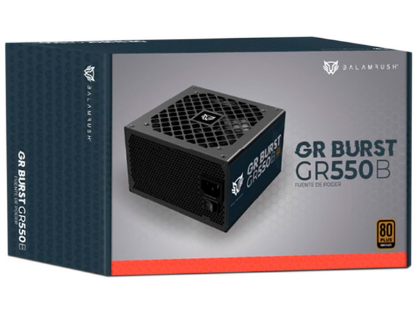 Fuente de Poder Balam Rush GR BURST 550B de 550W, ATX, 80 PLUS Bronze. Color Negro.