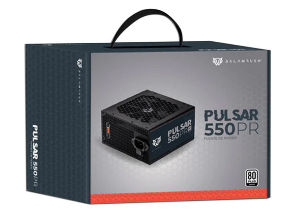 Fuente de Poder Balam Rush PULSAR 550PR de 550W, ATX, 80 PLUS White, Color Negro.