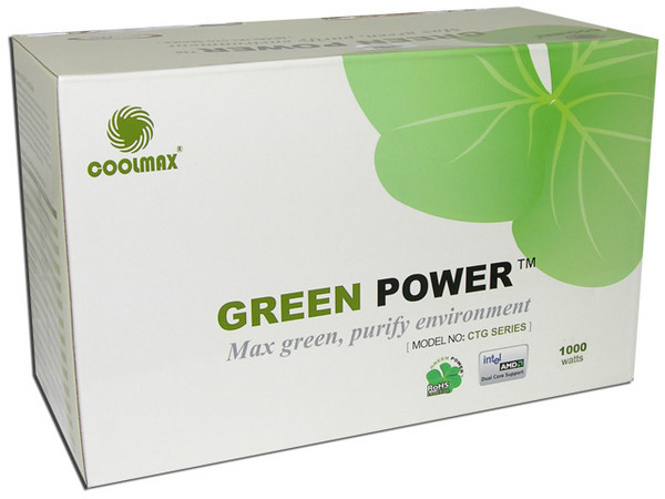 Fuente de Poder COOLMAX Green Power de 1000W para Gabinete ATX