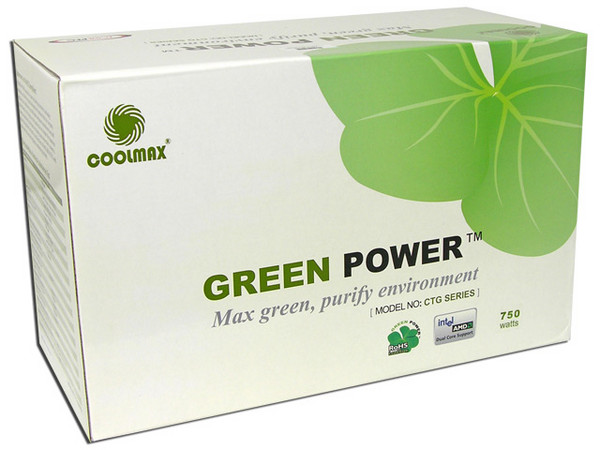 Fuente de Poder COOLMAX Green Power de 750W para Gabinete ATX