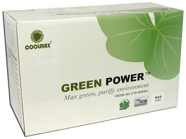 Fuente de Poder COOLMAX Green Power de 850W para Gabinete ATX
