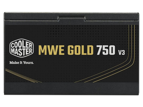 Fuente de Poder CoolerMaster MWE Gold V3 de 750W, 80 Plus Gold, Color Negro.
