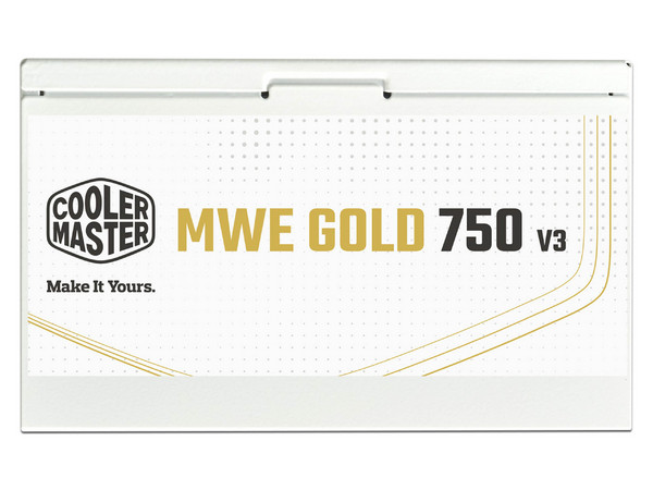 Fuente de Poder CoolerMaster MWE Gold V3 de 750W, 80 Plus Gold, Color Blanco.