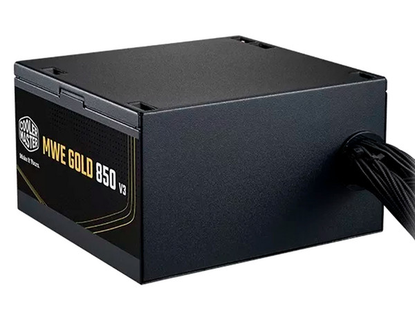 Fuente de Poder CoolerMaster MWE Gold V3 de 850W, 80 Plus Gold, Color Negro.