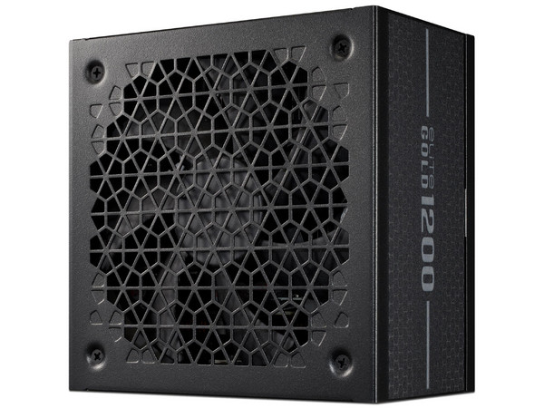 Fuente de Poder Full Modular Cooler Master Elite Gold 1200W, 80 Plus Gold. Color Negro.