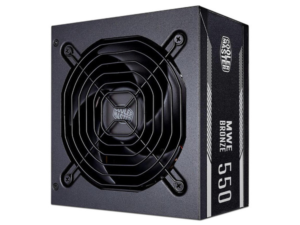 Fuente de Poder Cooler Master MWE BRONZE 550 de 550W, ATX, 80 Plus Bronze Certified.