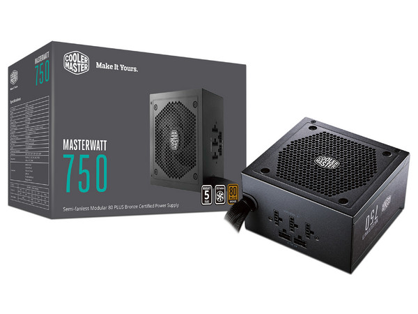Fuente de Poder Cooler Master MasterWatt de 750W, ATX, 80 PLUS Bronze.