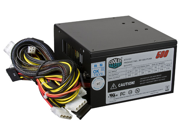 Fuente de Poder Cooler Master Extreme Power de 500W.