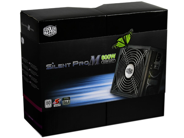 Fuente de Poder Cooler Master Silent Pro M de 600W.