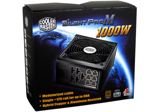 Fuente de Poder Cooler Master Silent Pro M de 1000W, ATX, 80 PLUS BRONZE.