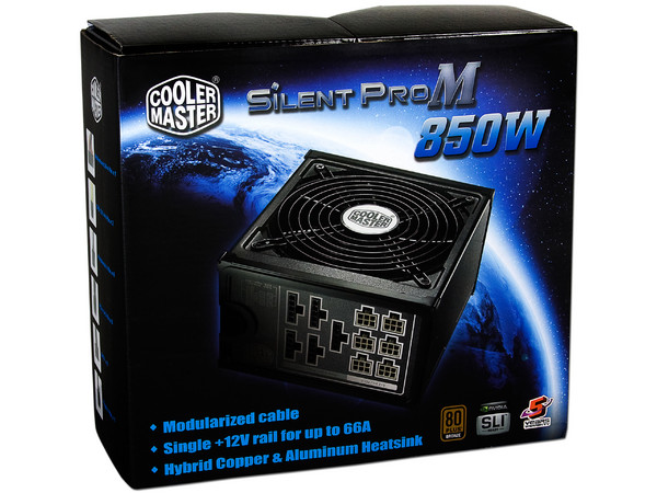 Fuente de Poder Cooler Master Silent Pro M de 850W, ATX, 80 PLUS BRONZE.