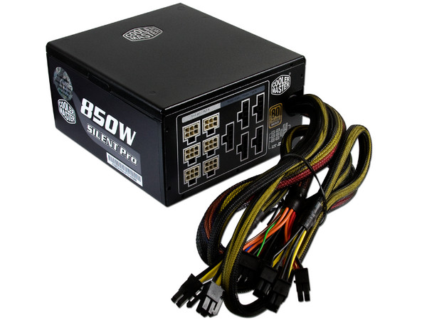 Fuente de Poder Cooler Master Silent Pro M de 850W, ATX, 80 PLUS BRONZE.