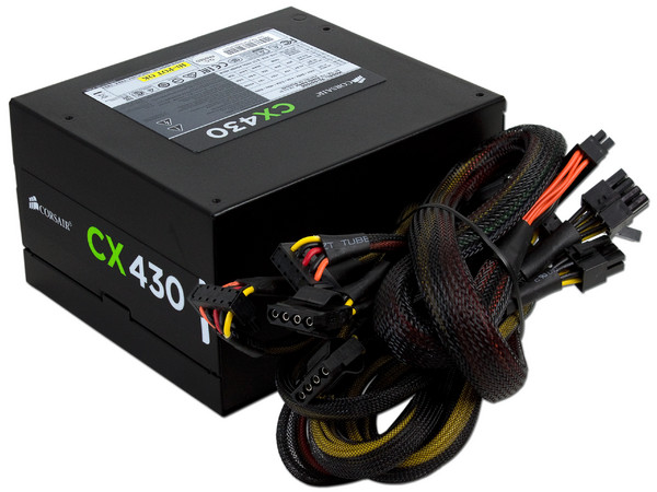 Fuente de Poder Corsair CX430 de 430W, ATX, 80 PLUS BRONZE.