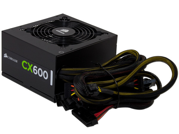 Fuente de Poder Corsair CX600 de 600W,  ATX, 80 PLUS BRONZE.