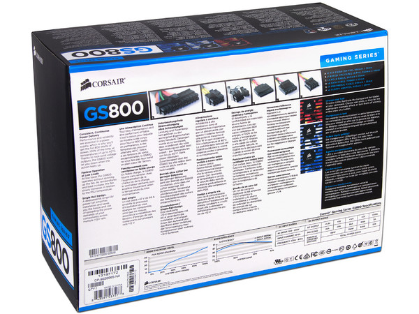 Fuente de Poder Corsair Gaming Series GS800 de 800W, ATX, 80 PLUS BRONZE.