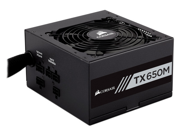 Fuente de Poder Corsair TX650M de 650W, ATX, 80 Plus Gold Certified.