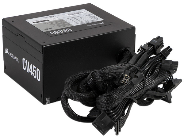 Fuente de Poder Corsair CV450 de 450W, ATX, 80 PLUS Bronze.