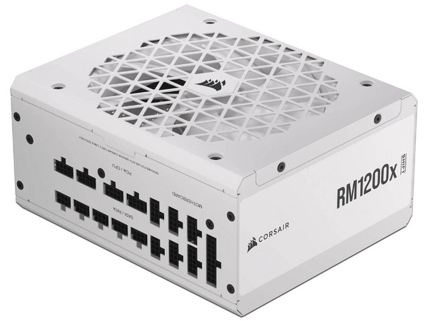 Fuente de Poder, Corsair, RM1200X Shift, 1200W, Full Modular, 80 Plus Gold, Color Blanco.