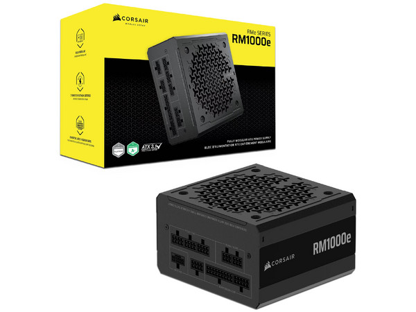Fuente de Poder Corsair RM1000e de 1000W, Full Modular, ATX, 80 Plus Gold, Lista para RTX Serie 5000, Modo Zero RPM.