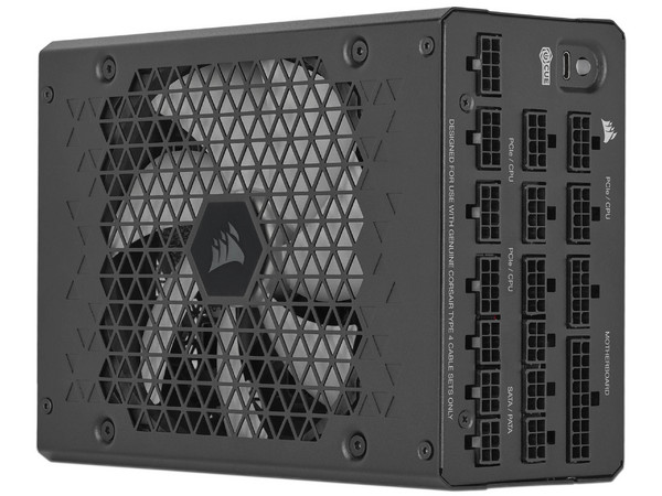 Fuente de Poder Modular Corsair HX1200i de 1200W, Ventilador de 140mm, Cybenetics Platinum, Color Negro.