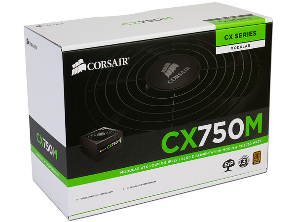 Fuente de Poder Corsair CX750M de 750W,  ATX, 80 PLUS Bronze.