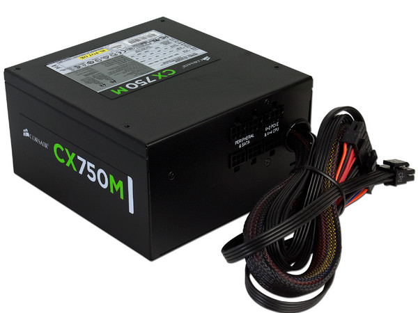 Fuente de Poder Corsair CX750M de 750W,  ATX, 80 PLUS Bronze.