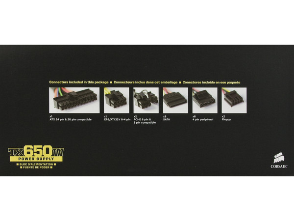 Fuente de Poder CORSAIR TX650W de 650W