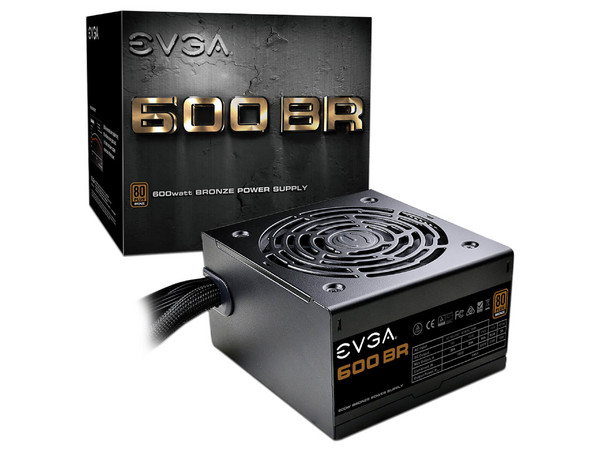 Fuente de Poder EVGA 600 BR de 600W, ATX, 80 PLUS Bronze.
