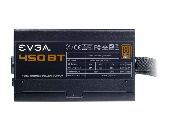 Fuente de Poder EVGA 450BT de 450W, ATX, 80 PLUS BRONZE.