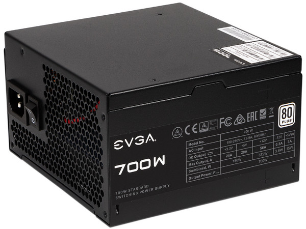 Fuente de Poder EVGA 100-w1-0700 de 700W, ATX, 80 PLUS.