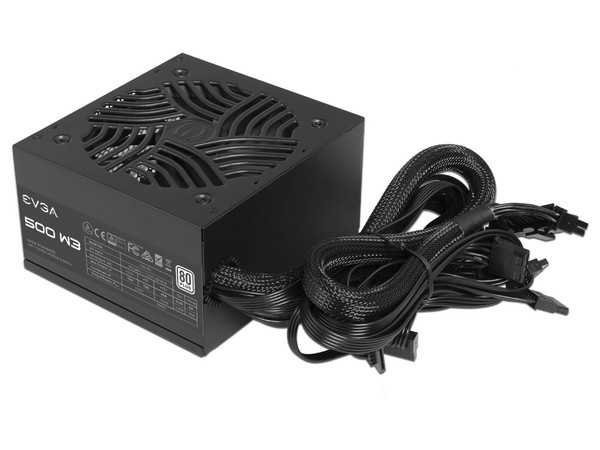 Fuente de Poder EVGA 500 W3 de 500W, ATX, 80 PLUS White.