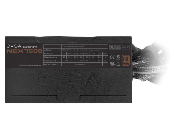 Fuente de Poder EVGA Super Nova NEX750B de 750W, ATX, 80 PLUS BRONZE .