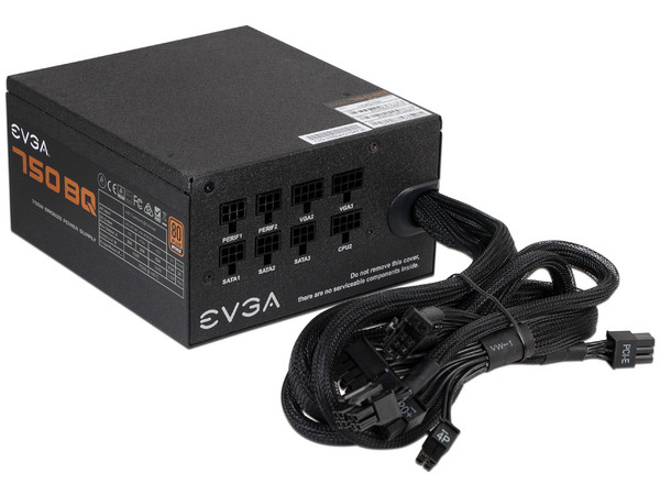 Fuente de Poder Semi-Modular EVGA 750 BQ de 750 W, ATX, 80 PLUS Bronze.