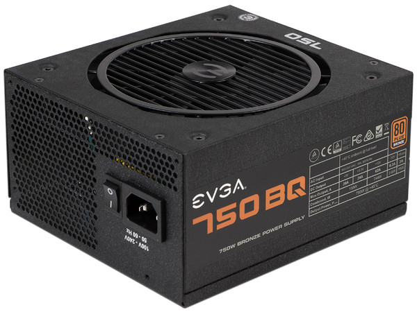 Fuente de Poder Semi-Modular EVGA 750 BQ de 750 W, ATX, 80 PLUS Bronze.
