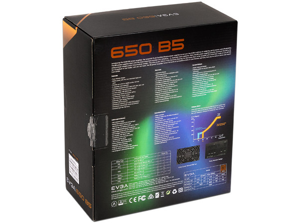 Fuente de Poder EVGA 650 B5 de 650W, Full Modular, ATX, 80 PLUS Bronze.