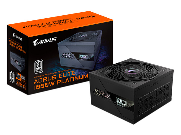Fuente de Poder Modular GIGABYTE AORUS ELITE P1000W de 1000W, 80+ Platinum, PCIe 5.0