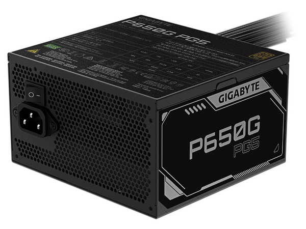 Fuente de Poder Gigabyte GP-P650G PCIE 5.1 de 650W, ATX, 80 PLUS Gold, Color Negro.
