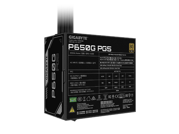 Fuente de Poder Gigabyte P650G de 650W, ATX, SATA, Molex, 80 PLUS Gold.
