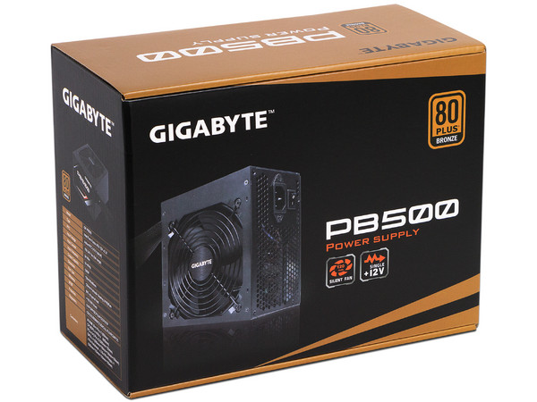 Fuente de Poder Gigabyte PB500 de 500W, ATX, 80 Plus Bronze.