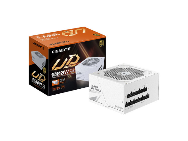Fuente de Poder Modular Gigabyte UD1000GM PG5 V2 ICE de 1000W, ATX 3.1, 80 PLUS Gold. Color Blanco.

