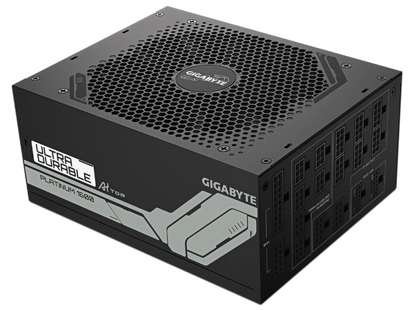 Fuente de Poder Gigabyte UD1600PM PG5 AI TOP de 1600W, 80 PLUS Platinum, Color Negro.