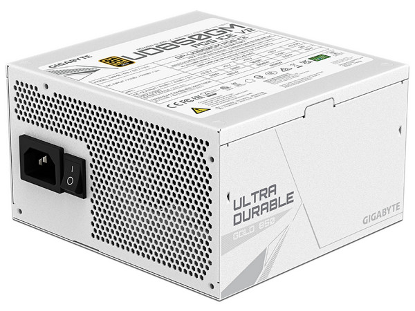 Fuente de Poder Gigabyte UD850GM PG5 V2 ICE de 850W, 80 Plus GOLD, Color Blanco.