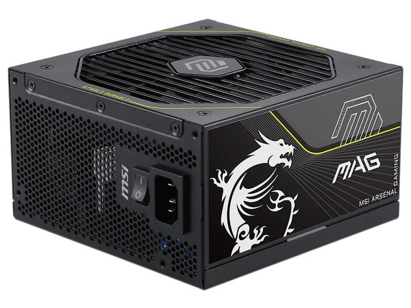 Fuente de Poder Modular MSI MAG A1000PLS PCIE5 de 1000W, 80 Plus Platinum, ATX. Color Negro.