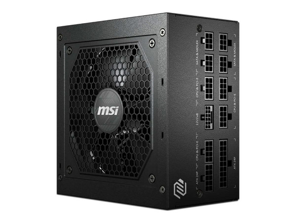 Fuente de Poder Modular MSI MPG A750GL de 750W con PCIE5 de 450W, ATX, 80 PLUS Gold. Color Negro.