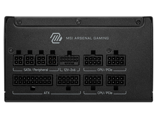 Fuente de Poder Modular MSI MAG A850GLS PCIE5 de 850W, 80 Plus GOLD, Color Negro.