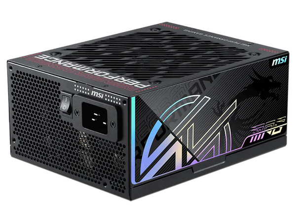 Fuente de Poder Modular MSI MPG Ai1300TS PCIE5 de 1300W, ATX 3.1, 80 Plus Titanium, Color Negro.