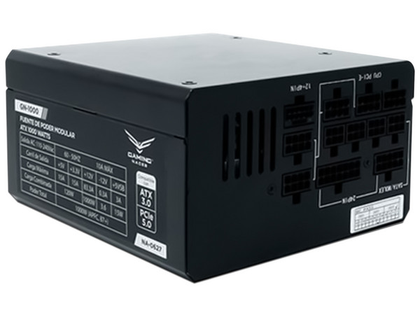Fuente de Poder GAMER NACEB na-0627 de 1000W, Full Modular, ATX, 80 Plus Gold.