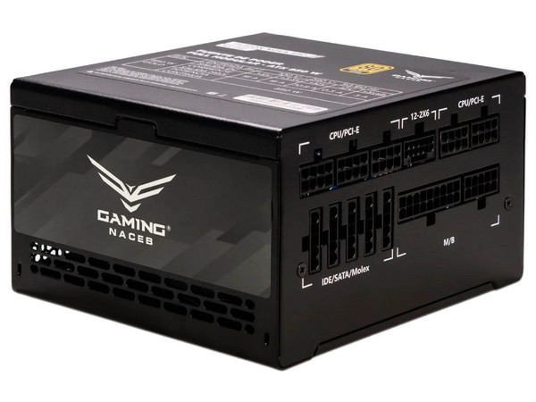 Fuente de Poder Gaming Naceb Fusión Nova 850 Gold de 850W, ATX 3.1, SATA, Molex, PCIE, 80 Plus Gold. Color Negro.